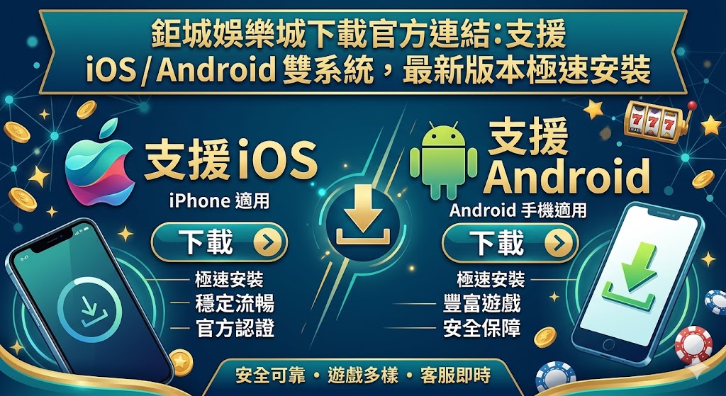 鉅城娛樂城下載官方連結：支援 iOS/Android 雙系統，最新版本極速安裝